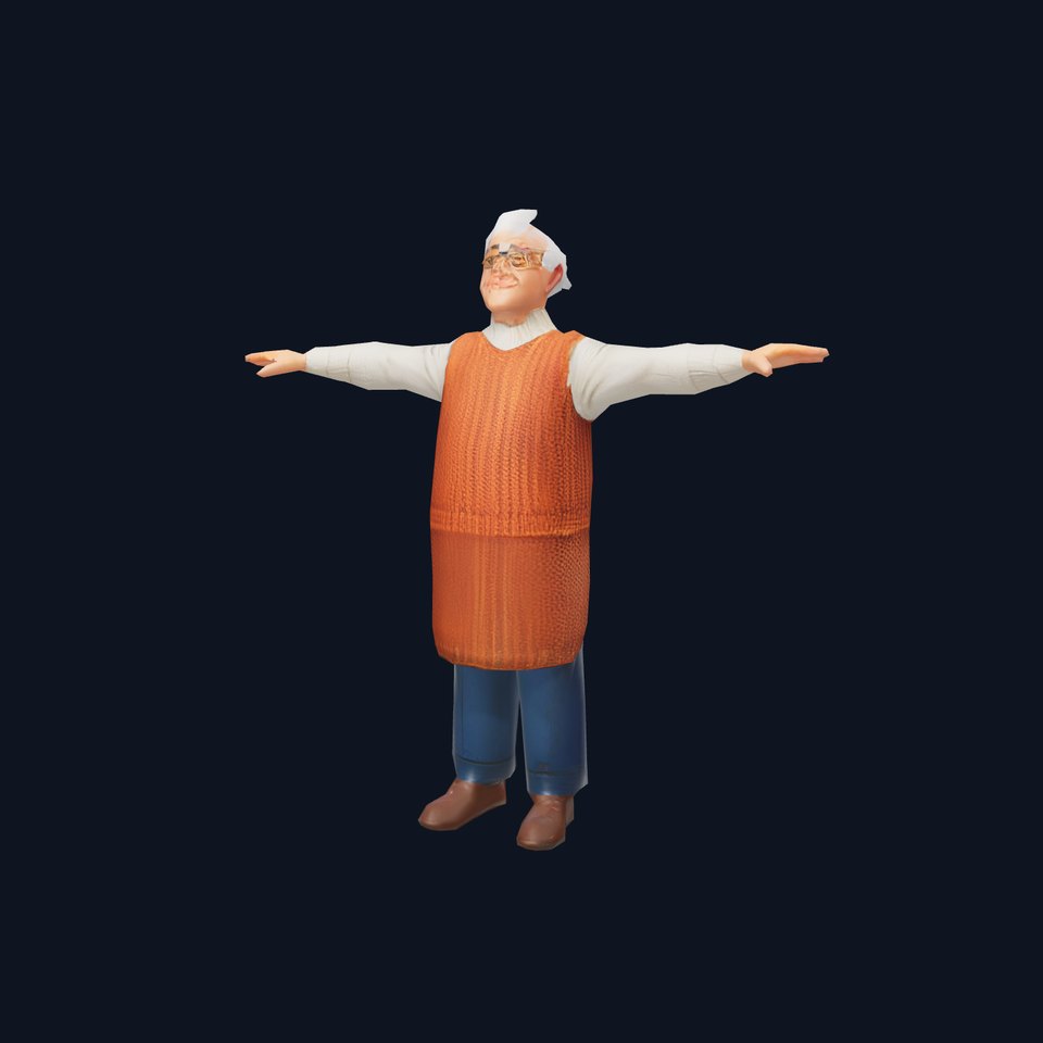 Friendly Grandpa Character model pack
